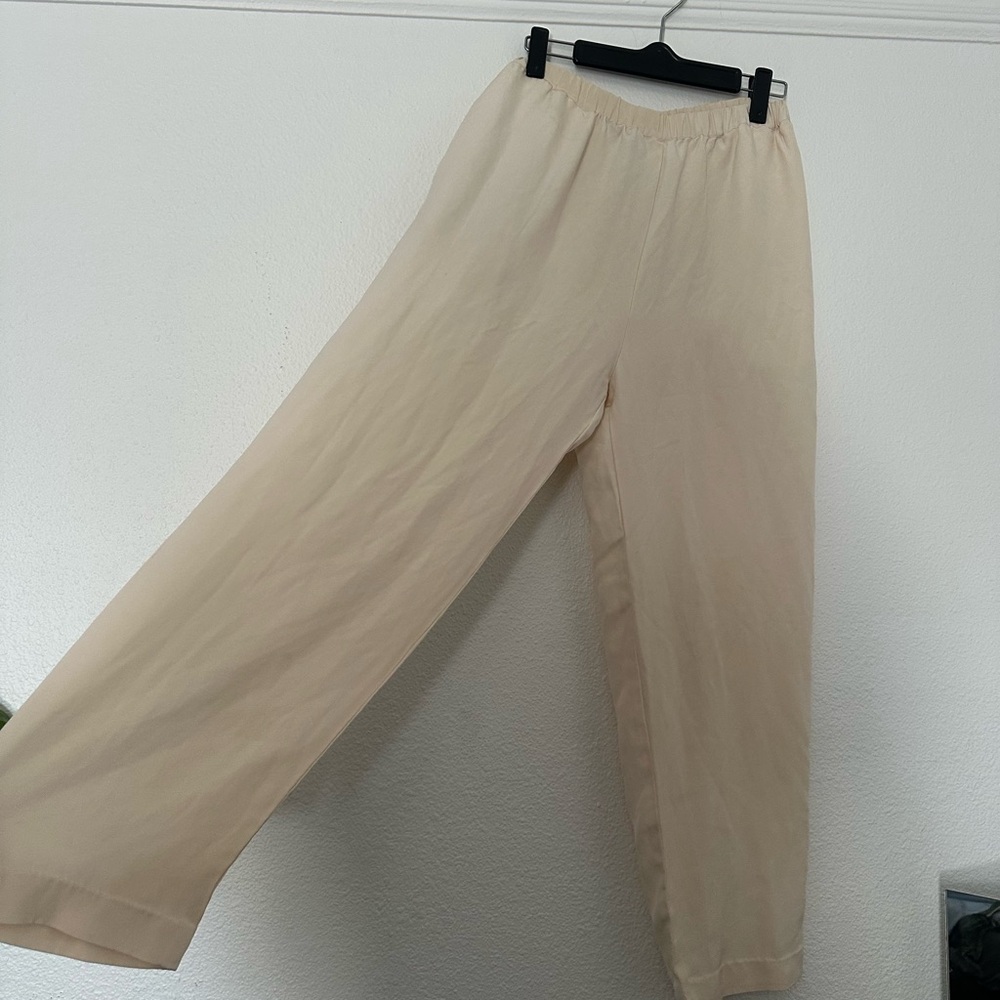 Vintage Mel & Lisa Cream 100% Silk Pants Trousers  Medium ivory